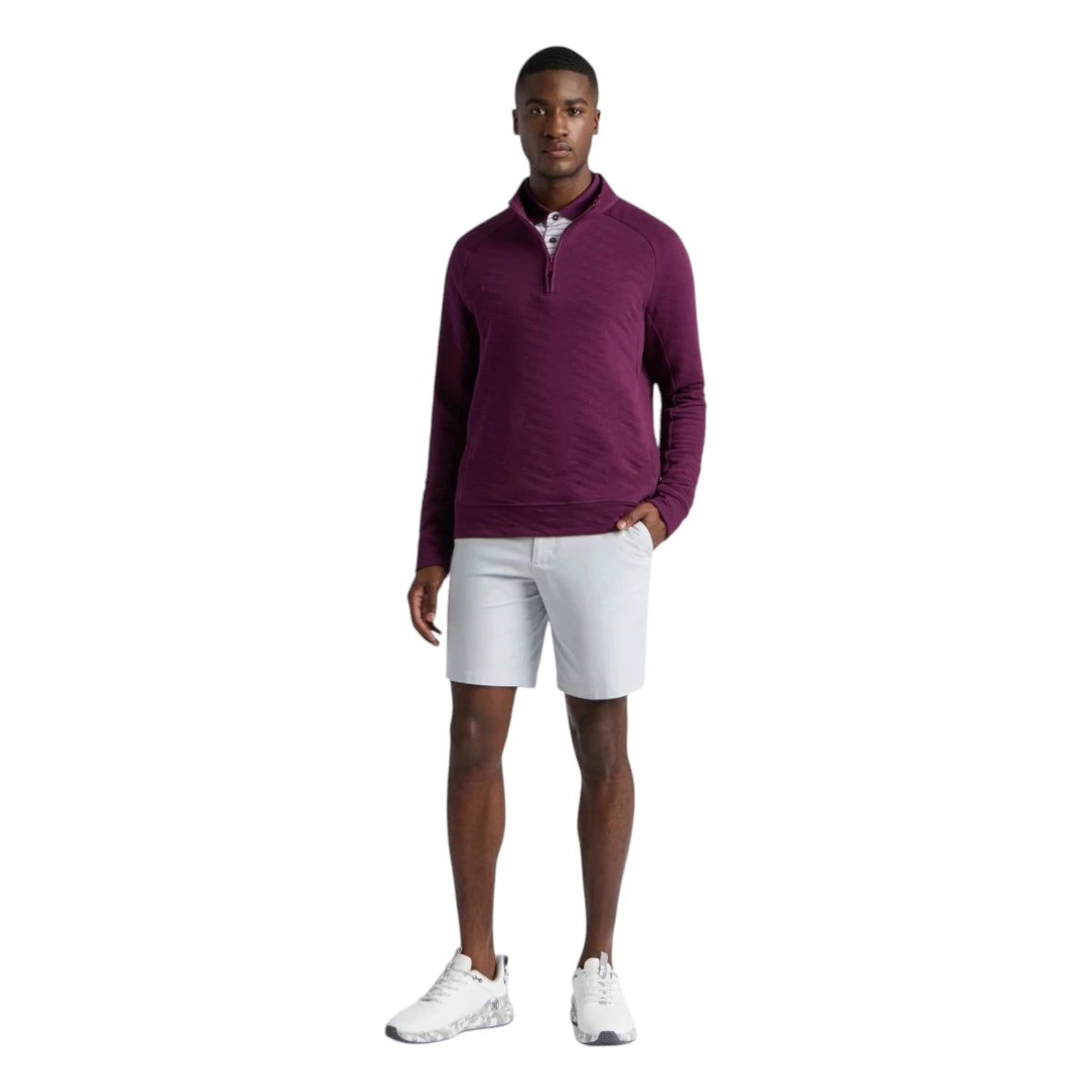 G/FORE Dunes Cotton Quilted 1/4 Zip Golf Mid Layer GMM000078