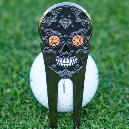 Skins Golf Dia de los Muertos Black Divot Tool
