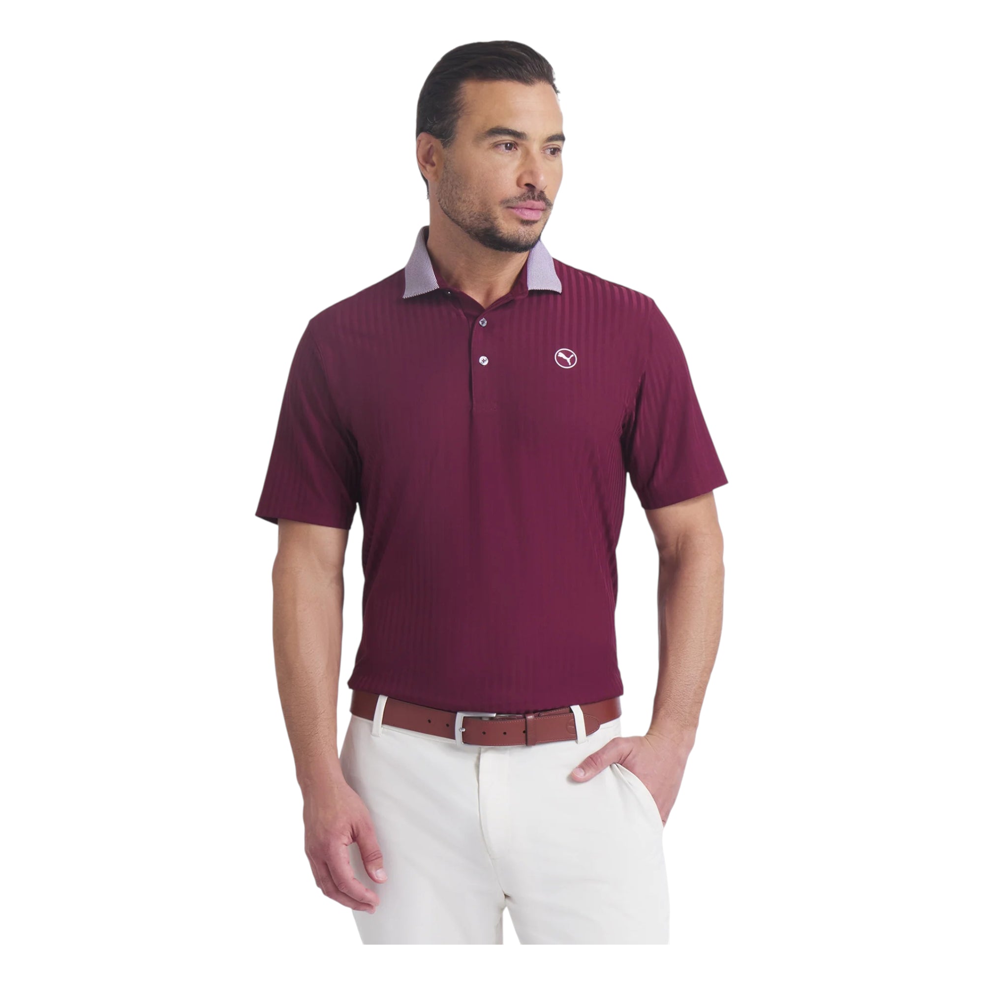 Puma MATTR Stripe Jacquard Golf Polo Shirt 633022
