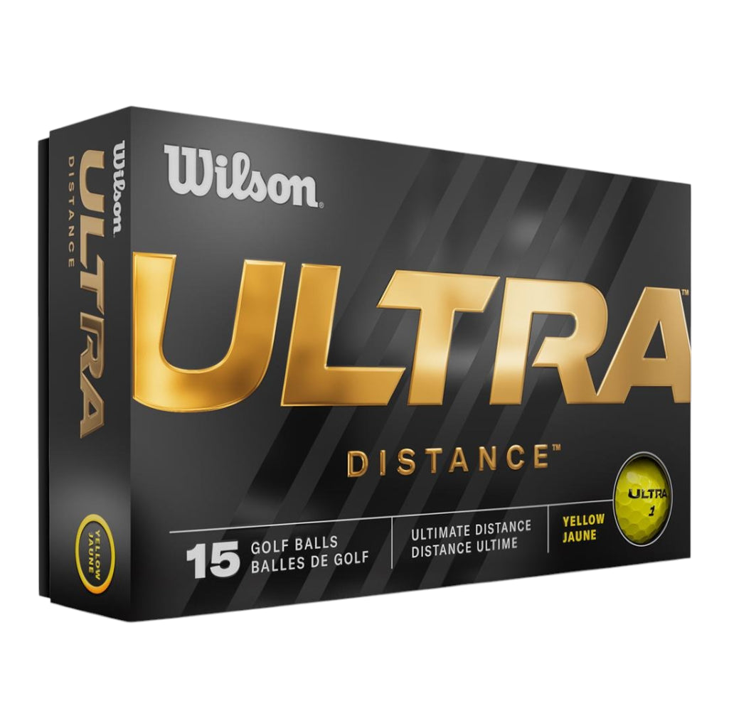 Wilson Ultra Distance 15 Pack Golf Balls | Yellow