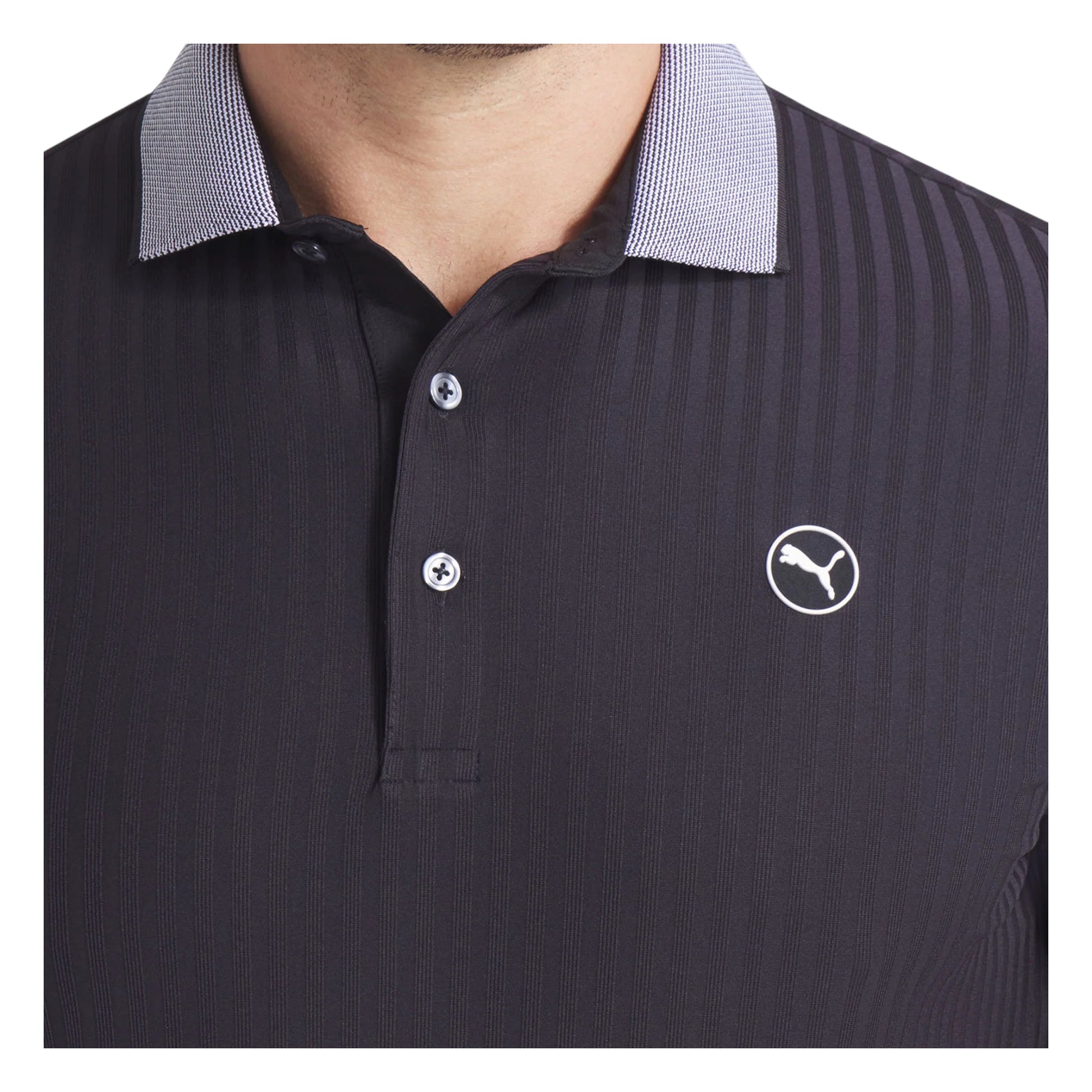 Puma MATTR Stripe Jacquard Golf Polo Shirt 633022