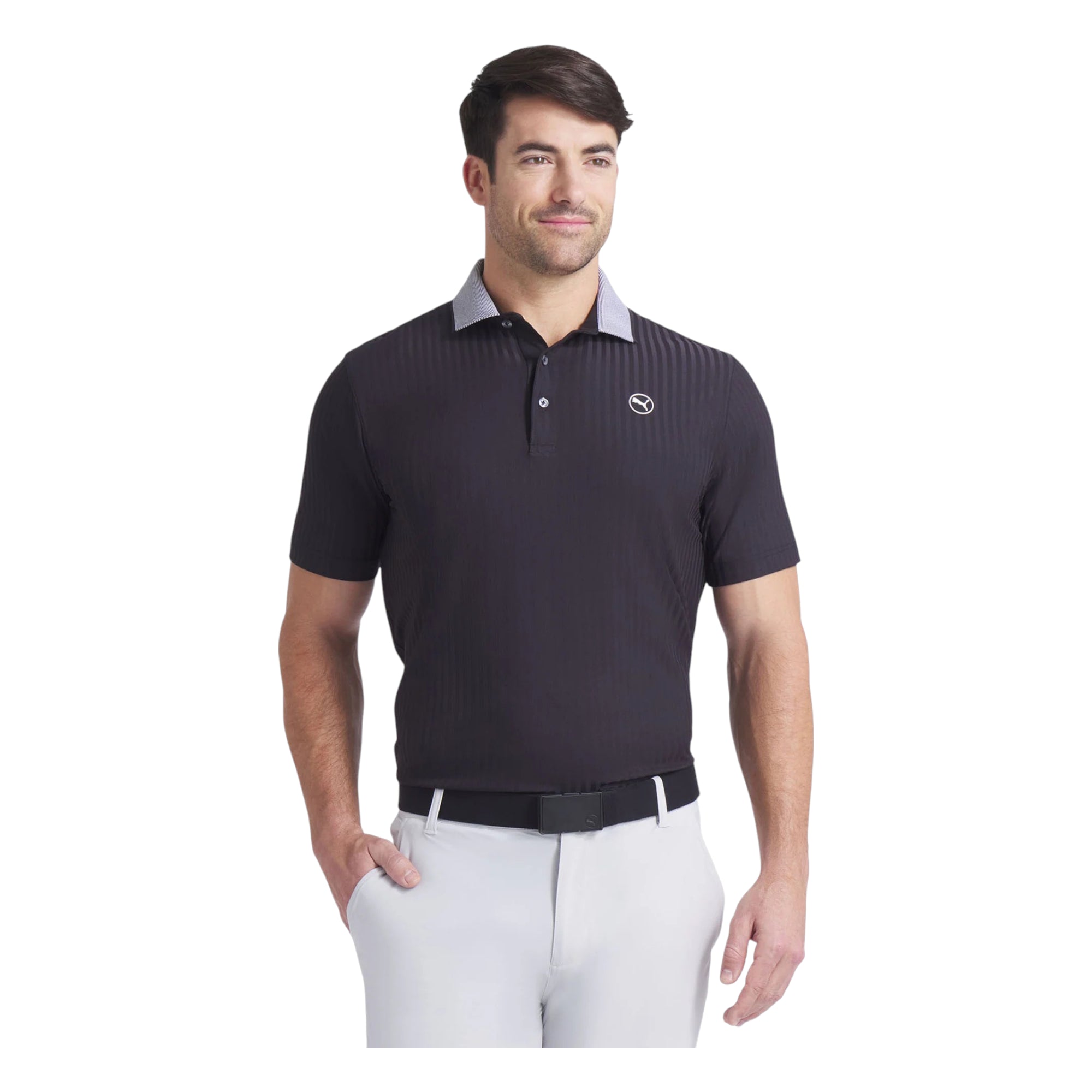 Puma MATTR Stripe Jacquard Golf Polo Shirt 633022