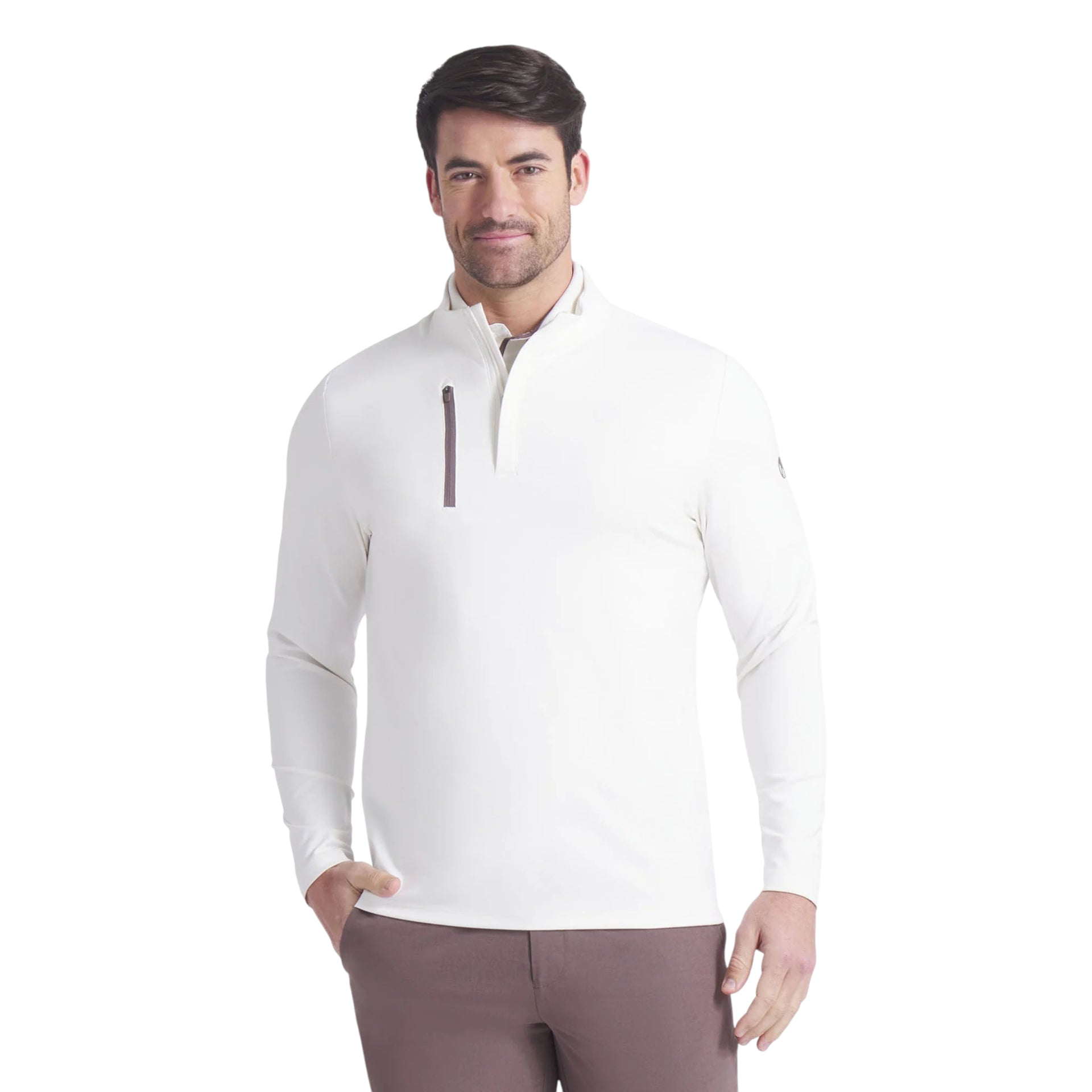 Puma X AP Cloudspun Tech 1/4 Zip Golf Mid Layer 629563 Pale Pink