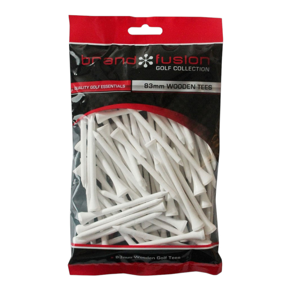 Brand Fusion 83mm Wooden Golf Tees | 80 Pack