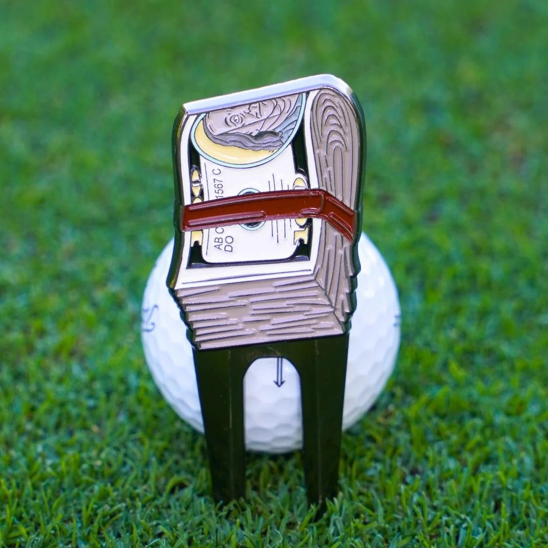 Skins Golf Dollar Bills Divot Tool