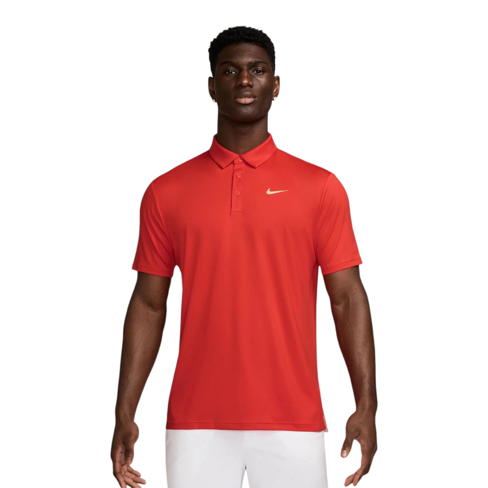 Nike Dri-Fit Tour Solid Golf Polo Shirt FZ7481 Habanero Red