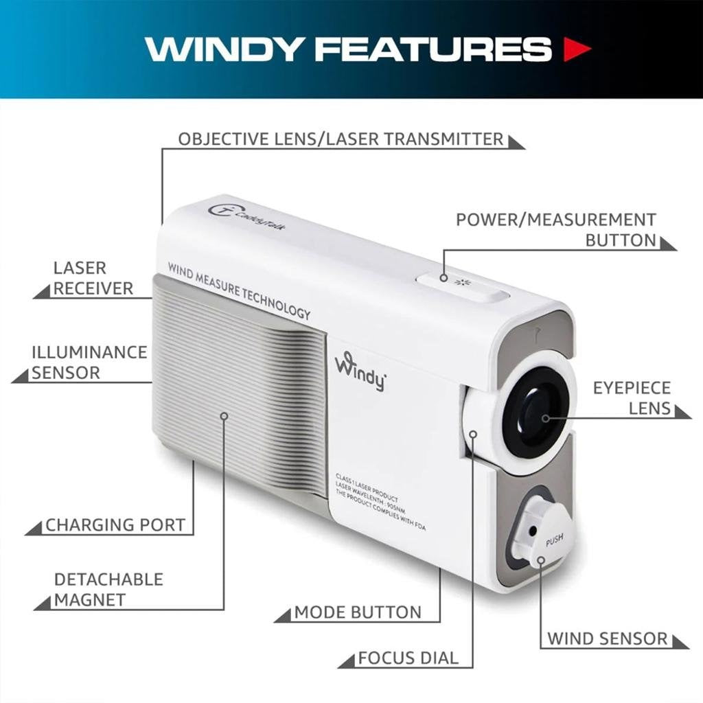 CaddyTalk Windy Laser Golf Rangefinder