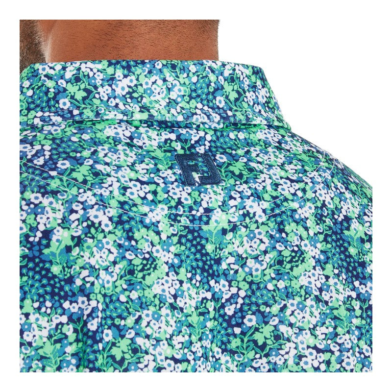 FootJoy Garden Print Lisle Golf Polo Shirt 37795