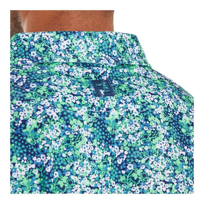 FootJoy Garden Print Lisle Golf Polo Shirt 37795