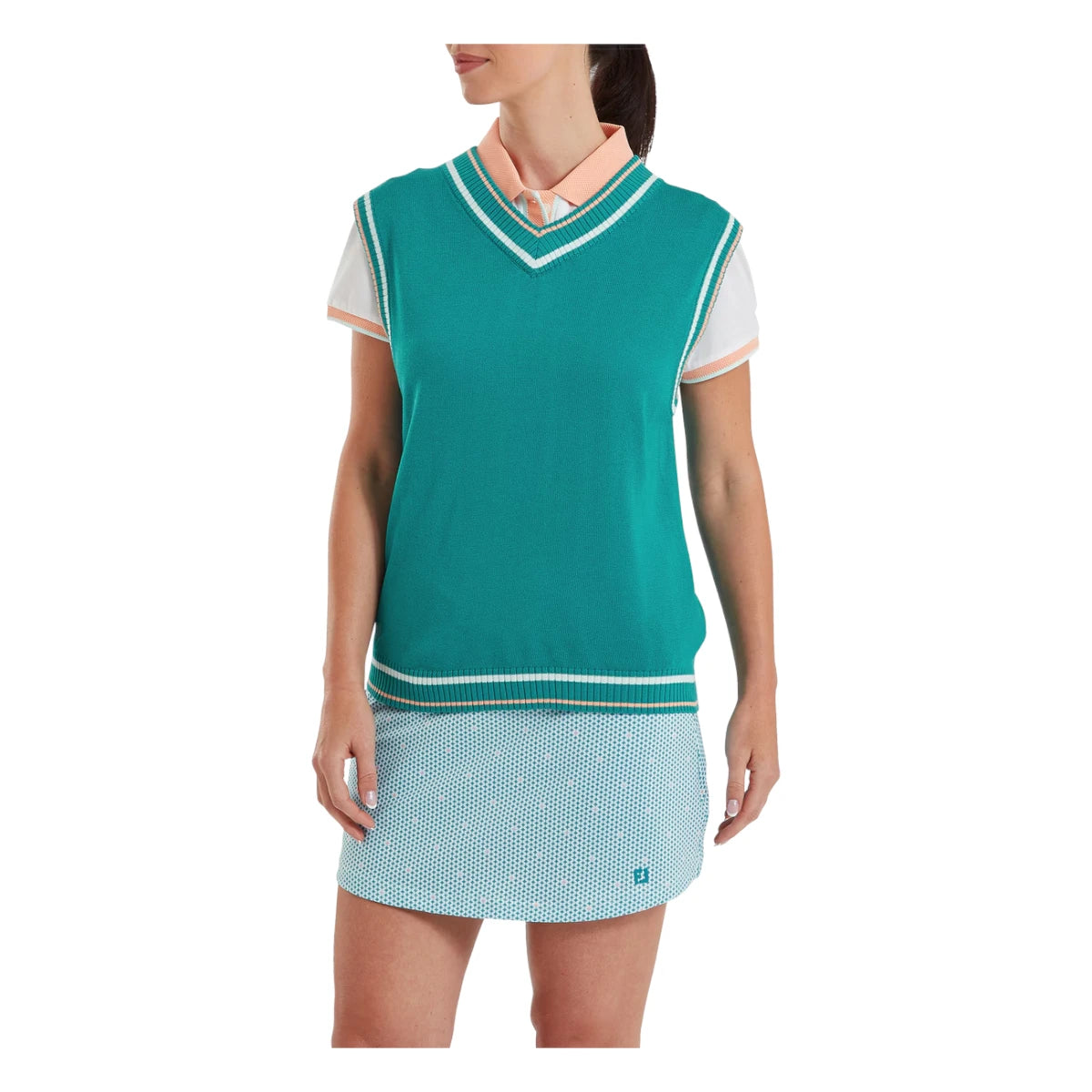 FootJoy Ladies Sweater Tank Print Golf Mid Layer 39366