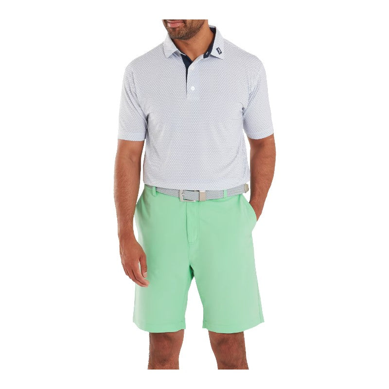 FootJoy Deco Diamond Print Lisle Golf Polo Shirt 37783