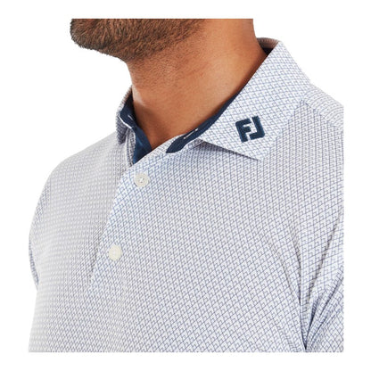 FootJoy Deco Diamond Print Lisle Golf Polo Shirt 37783