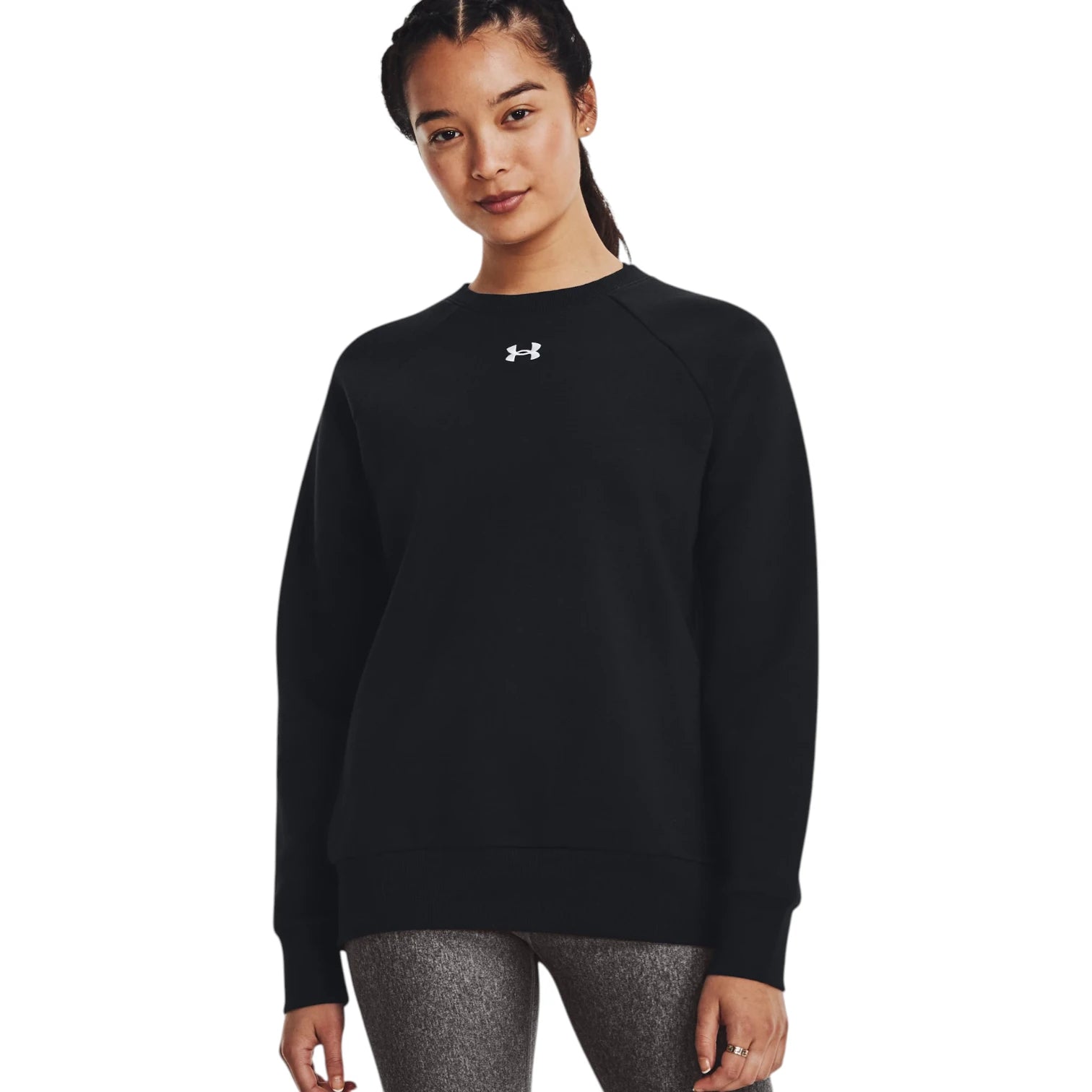 Under Armour Ladies Rival Fleece Crew Golf Mid Layer 1379508