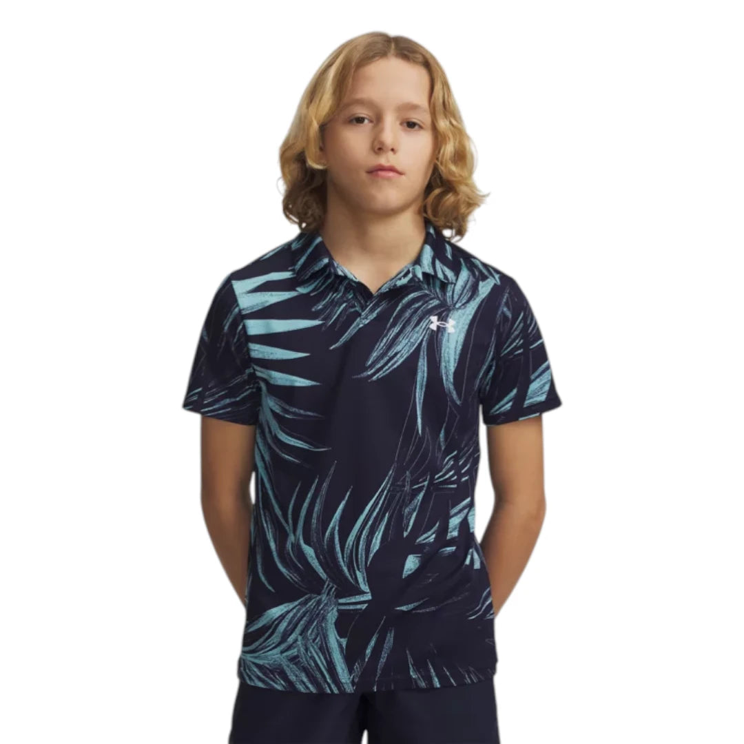 Junior Under Armour Matchplay Printed Golf Polo Shirt 6009817