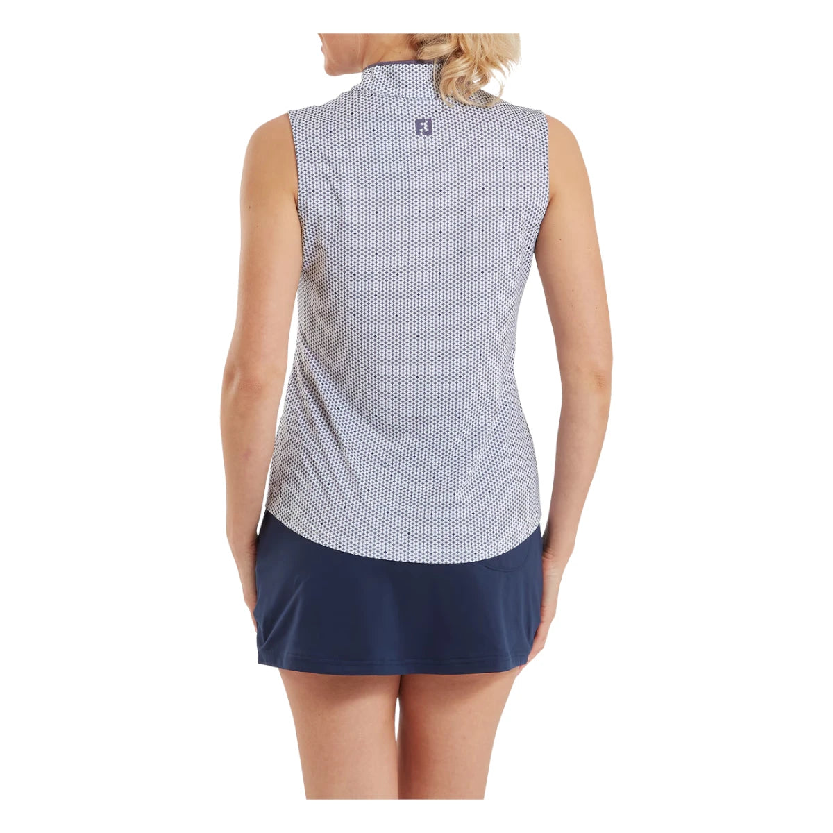FootJoy Ladies Zip Tank Print Golf Polo Shirt 39365