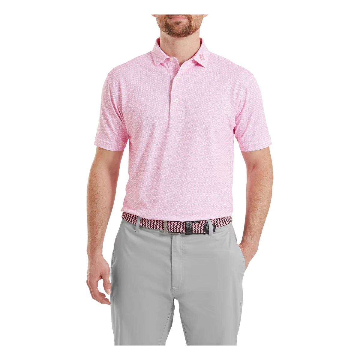 FootJoy Scallop Geo Pique Golf Polo Shirt 39240