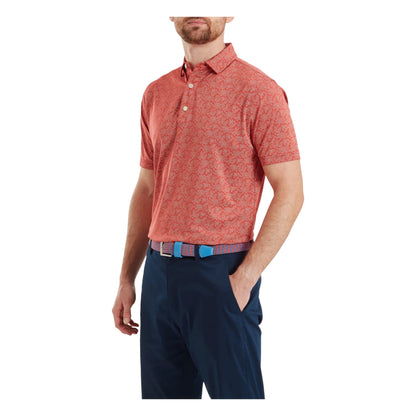 FootJoy Wingtip Floral Lisle Golf Polo Shirt 39264