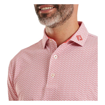 FootJoy Scallop Geo Pique Golf Polo Shirt 39238