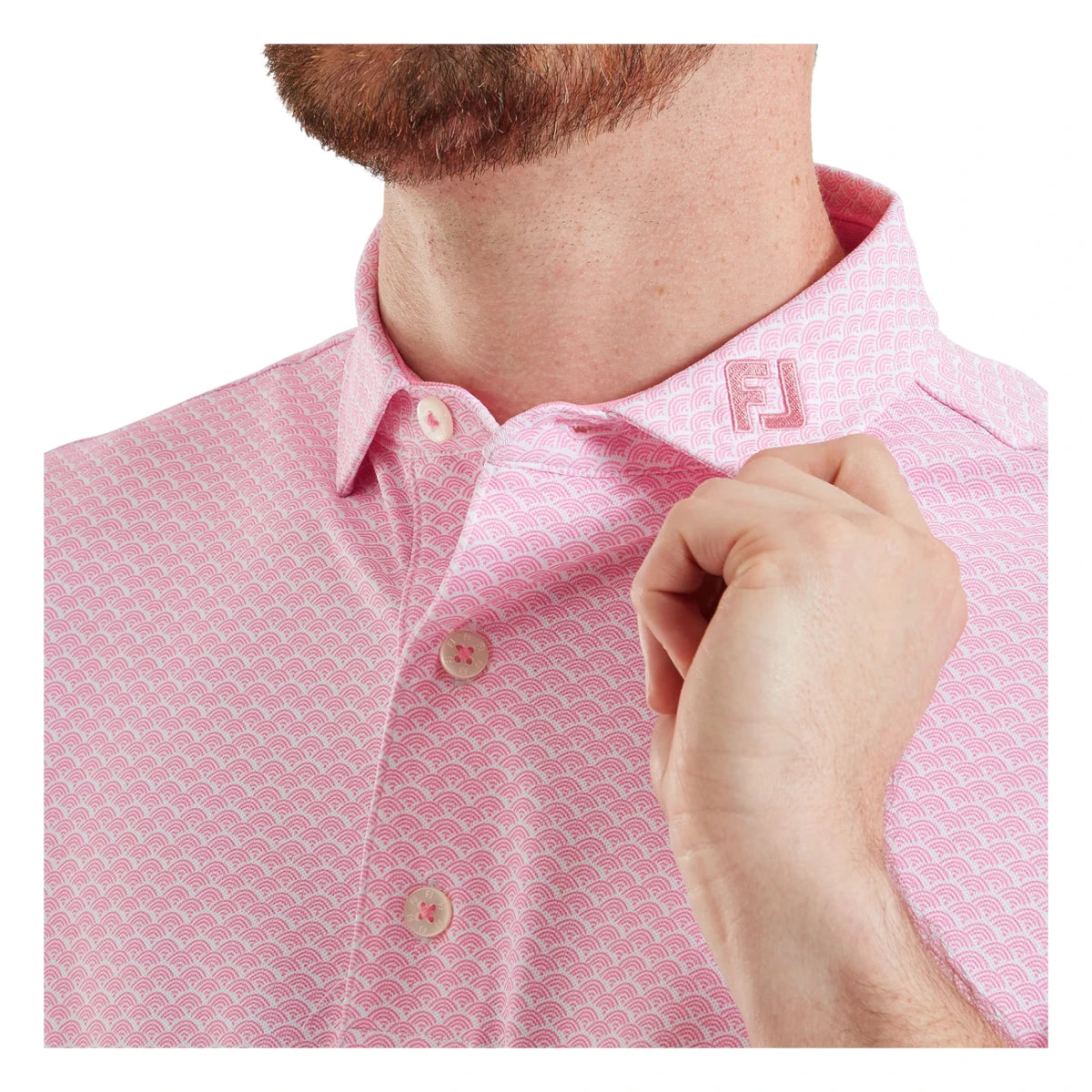 FootJoy Scallop Geo Pique Golf Polo Shirt 39240