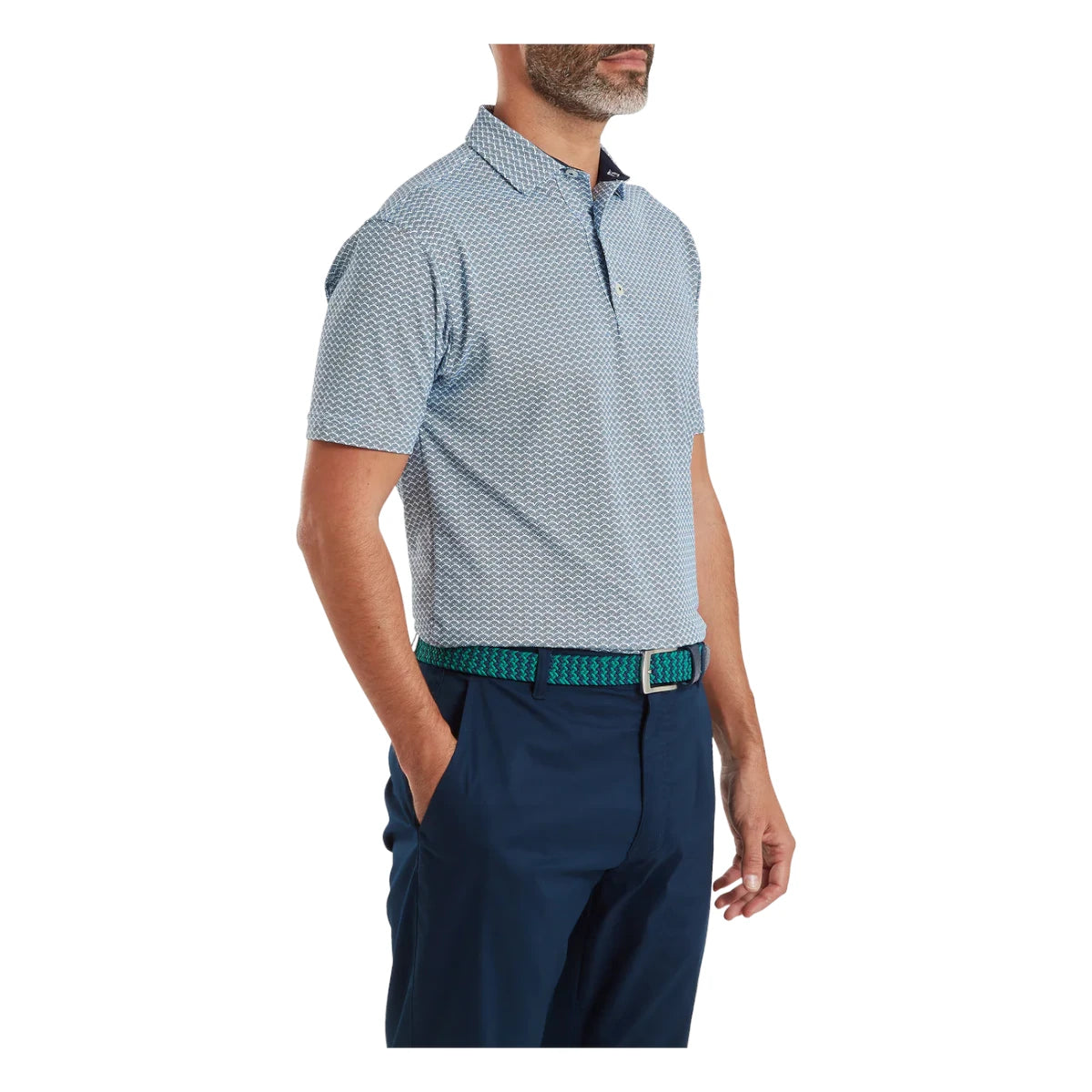 FootJoy Scallop Geo Pique Golf Polo Shirt 39241