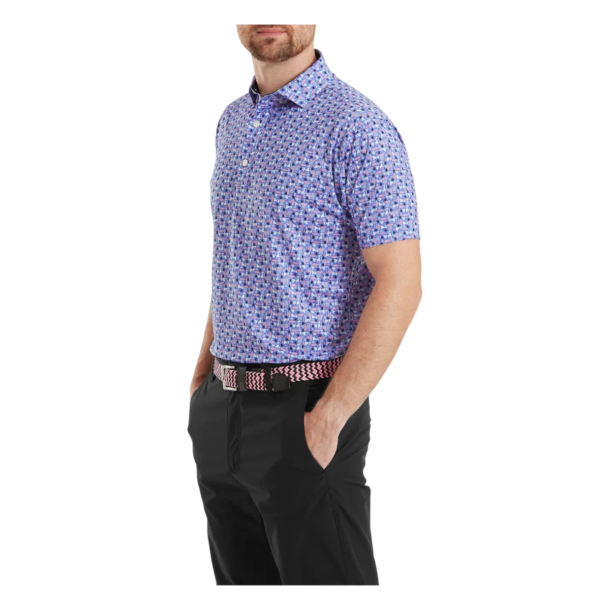 FootJoy Surfs Up Print Lisle Golf Polo Shirt 39251