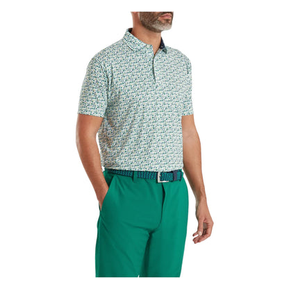 FootJoy Surfs Up Print Lisle Golf Polo Shirt 39252
