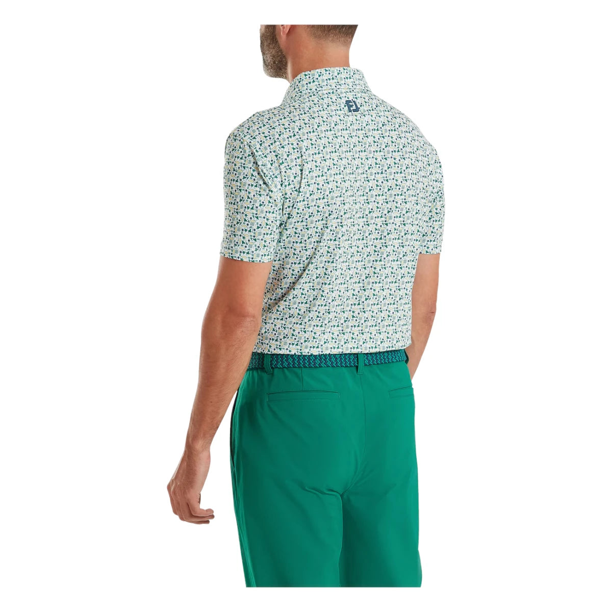 FootJoy Surfs Up Print Lisle Golf Polo Shirt 39252