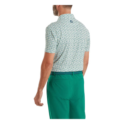 FootJoy Surfs Up Print Lisle Golf Polo Shirt 39252
