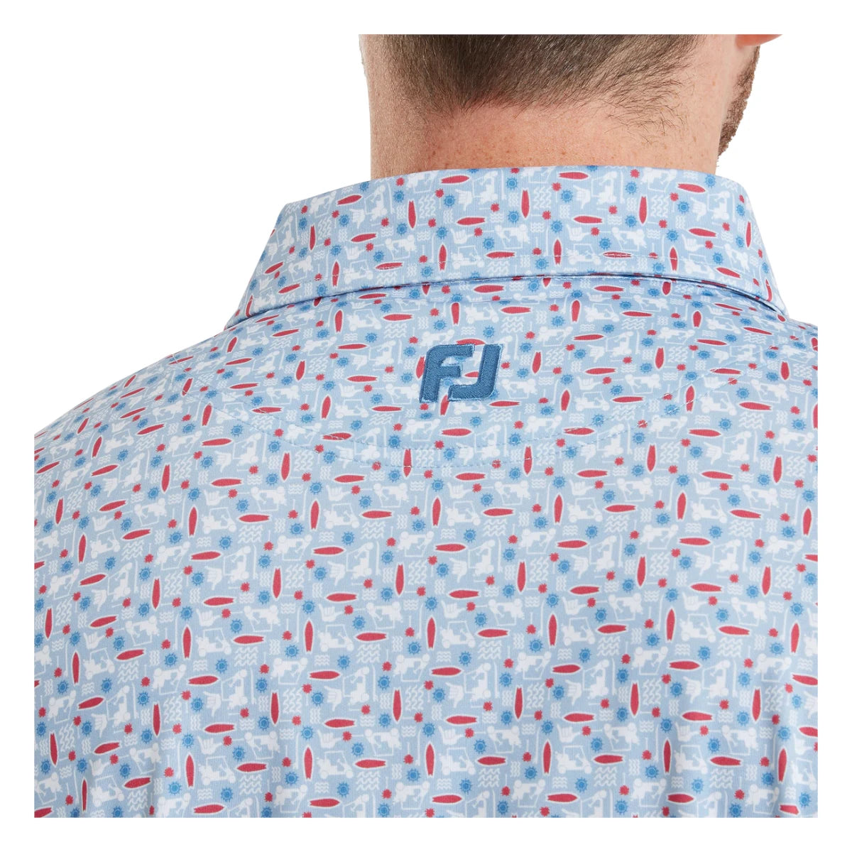 FootJoy Surfs Up Print Lisle Golf Polo Shirt 39249