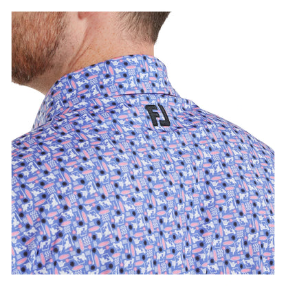FootJoy Surfs Up Print Lisle Golf Polo Shirt 39251