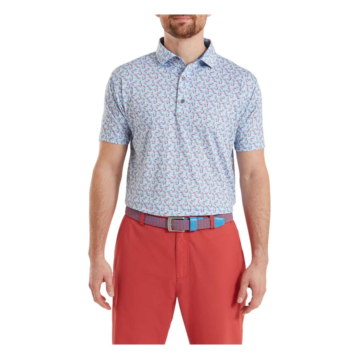 FootJoy Surfs Up Print Lisle Golf Polo Shirt 39249