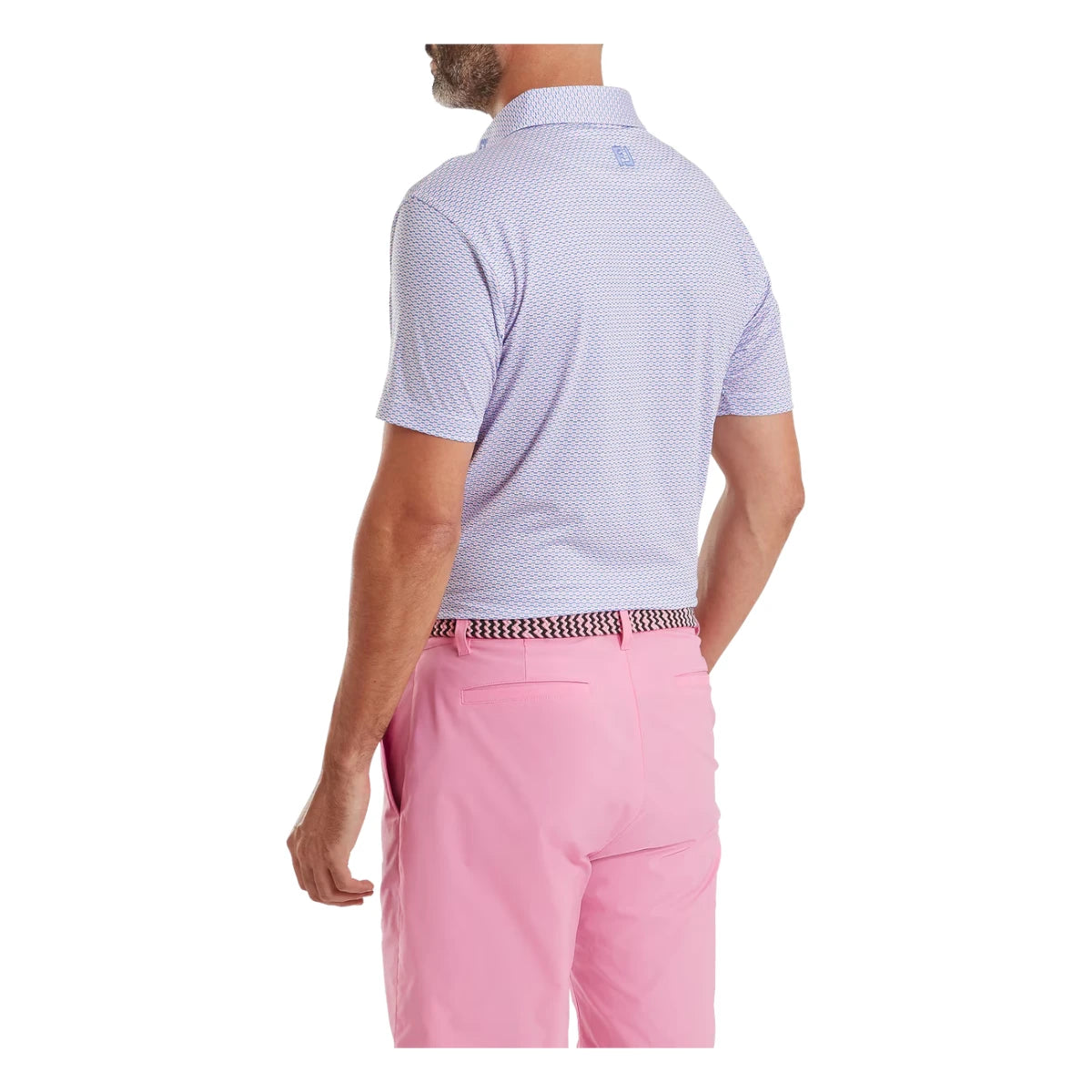 FootJoy Nautical Flag Print Lisle Golf Polo Shirt 39262