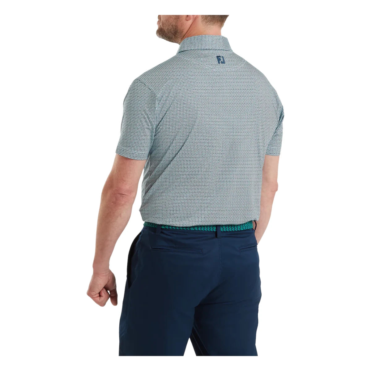 FootJoy Nautical Flag Print Lisle Golf Polo Shirt 39263