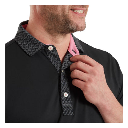 FootJoy Star Geo Trim Pique Golf Polo Shirt 39285