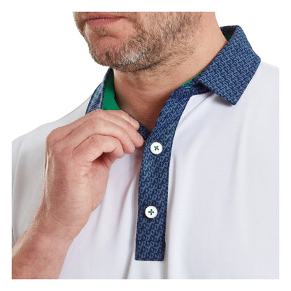 FootJoy Star Geo Trim Pique Golf Polo Shirt 39286