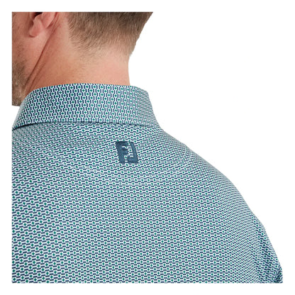 FootJoy Nautical Flag Print Lisle Golf Polo Shirt 39263
