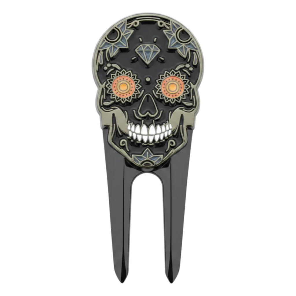 Skins Golf Dia de los Muertos Black Divot Tool