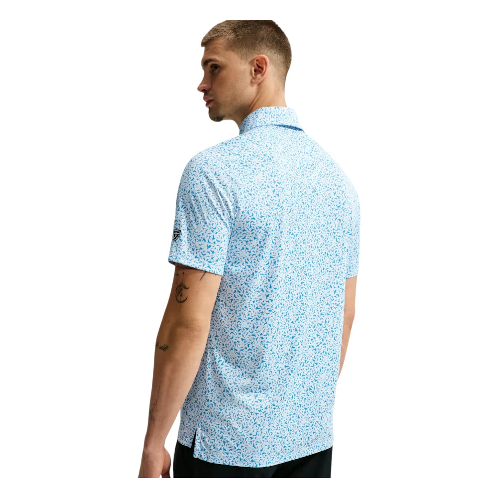 Nike Par Dri-FIT Microprint Birds Golf Polo Shirt IO0732