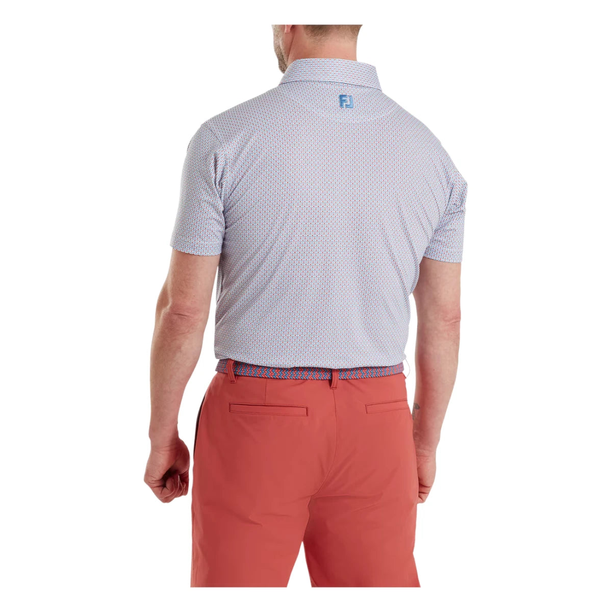 FootJoy Nautical Flag Print Lisle Golf Polo Shirt 39260