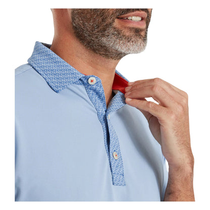 FootJoy Star Geo Trim Pique Golf Polo Shirt 39283
