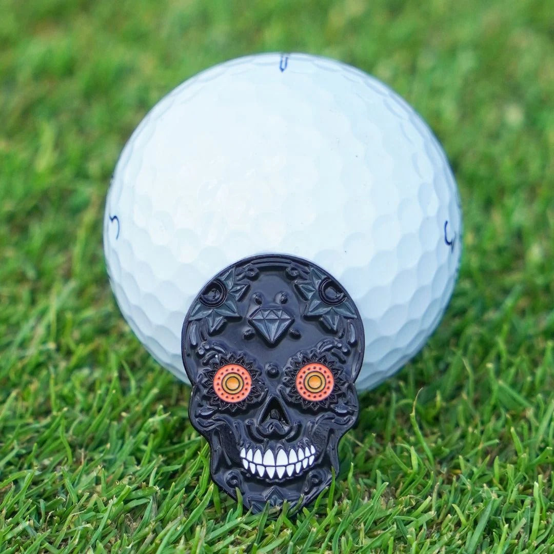 Skins Golf Dia de los Muertos Black Ball Marker