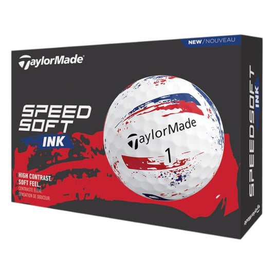 TaylorMade 2026 Speed Soft Ink Golf Balls | Blue/Red