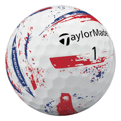 TaylorMade 2026 Speed Soft Ink Golf Balls | Blue/Red