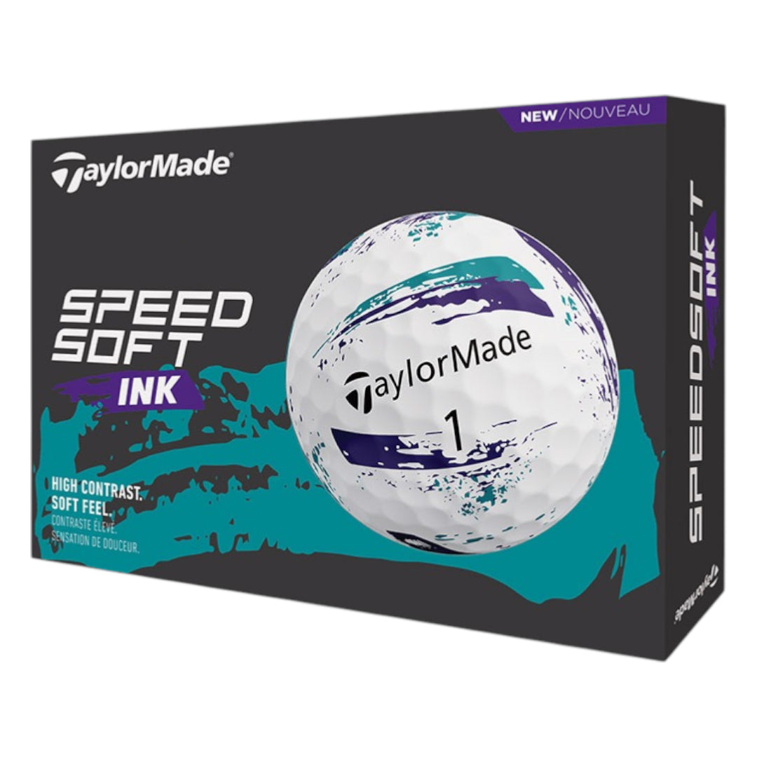 TaylorMade 2026 Speed Soft Ink Golf Balls | Purple/Teal