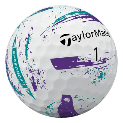 TaylorMade 2026 Speed Soft Ink Golf Balls | Purple/Teal