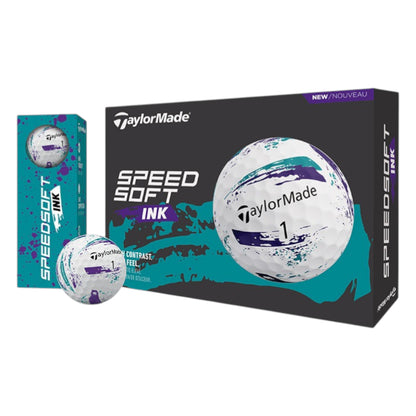 TaylorMade 2026 Speed Soft Ink Golf Balls | Purple/Teal