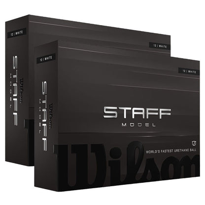 Wilson 2026 Staff Model White Golf Balls | Double Dozen