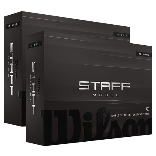 Wilson 2026 Staff Model White Golf Balls | Double Dozen