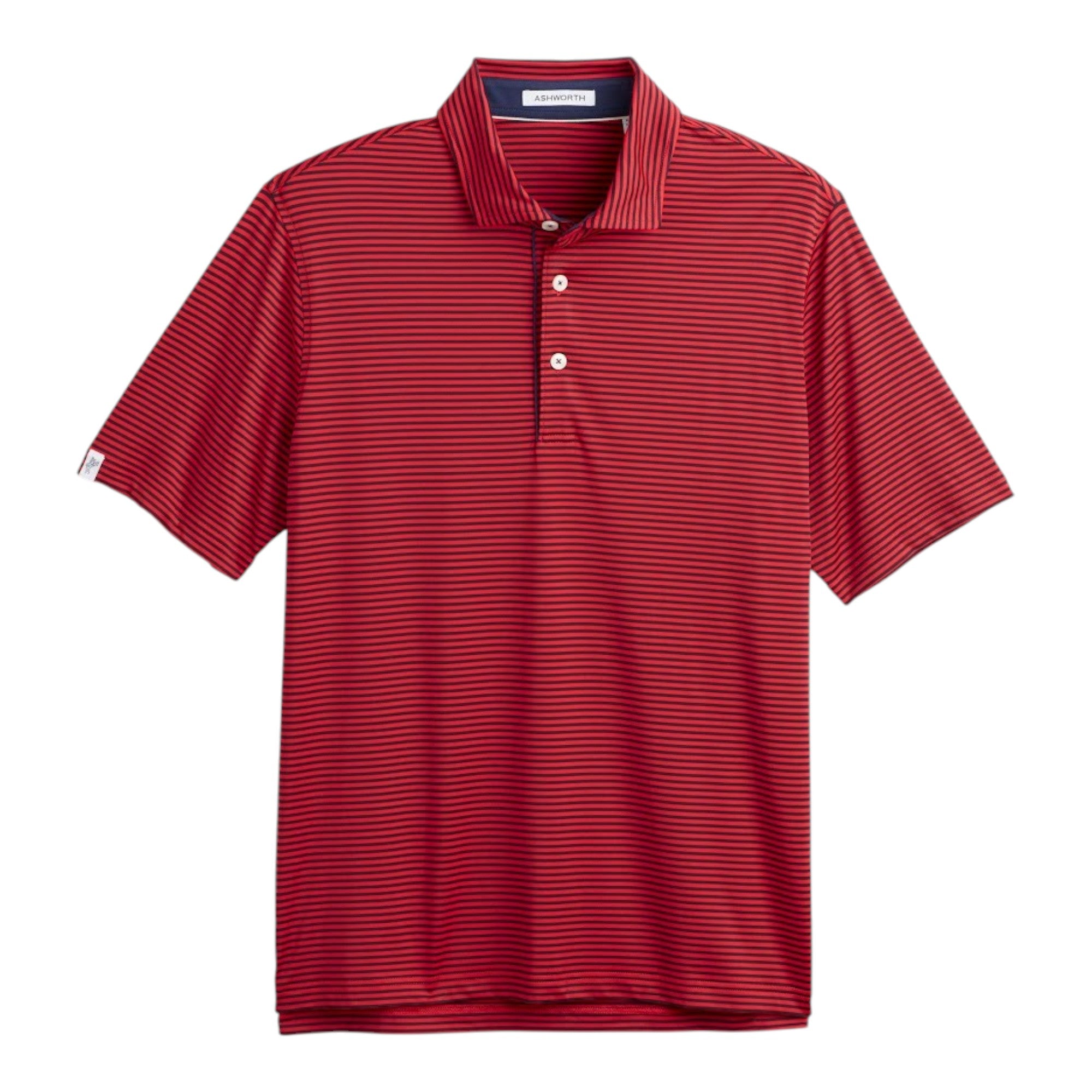 Ashworth Striped Tech Jersey Golf Polo Shirt AM1011