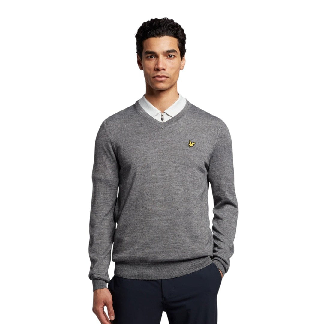 Lyle and Scott V Neck Golf Pullover KN1040